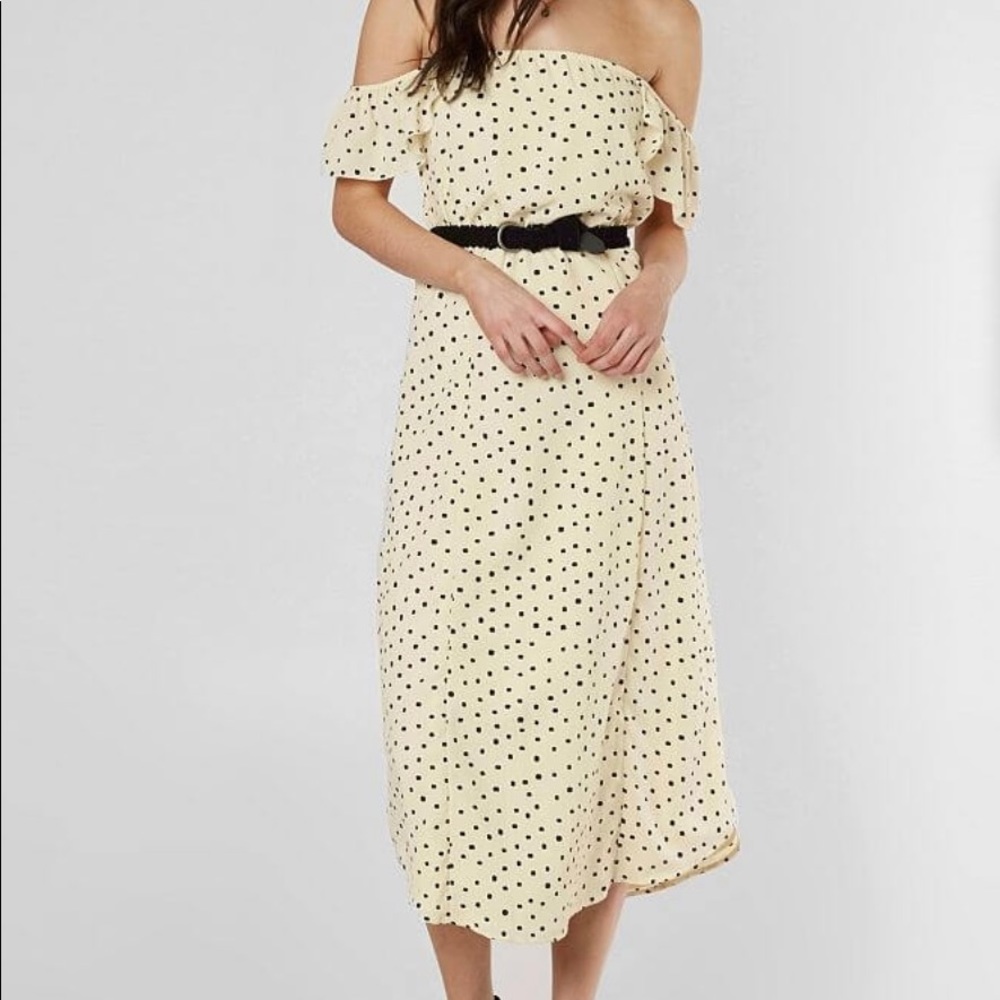 Amuse Society Midi Polka Dot Dress